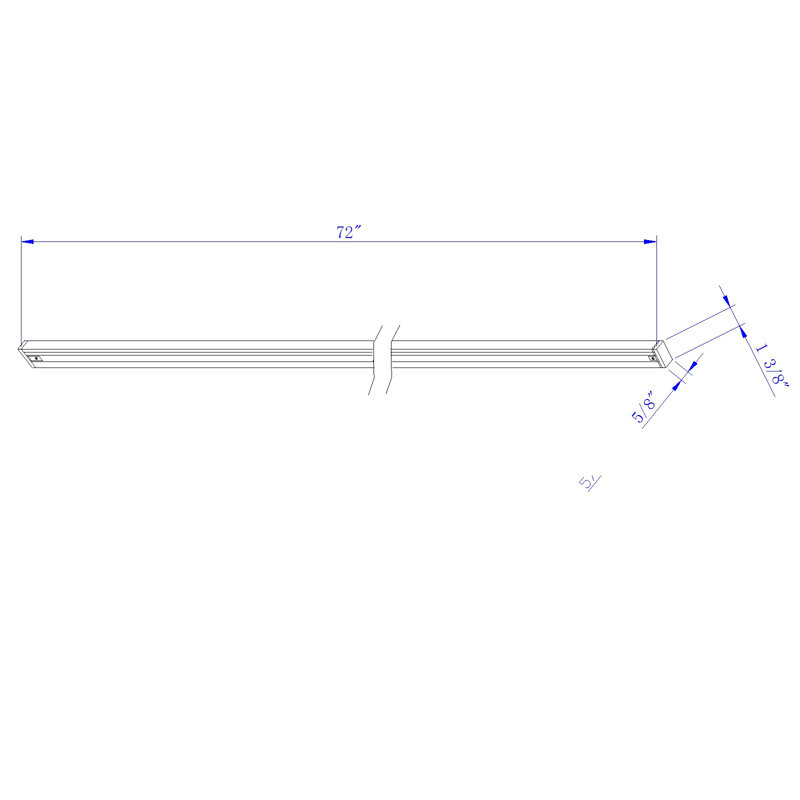 Track Extension Rod, Brushed Steel