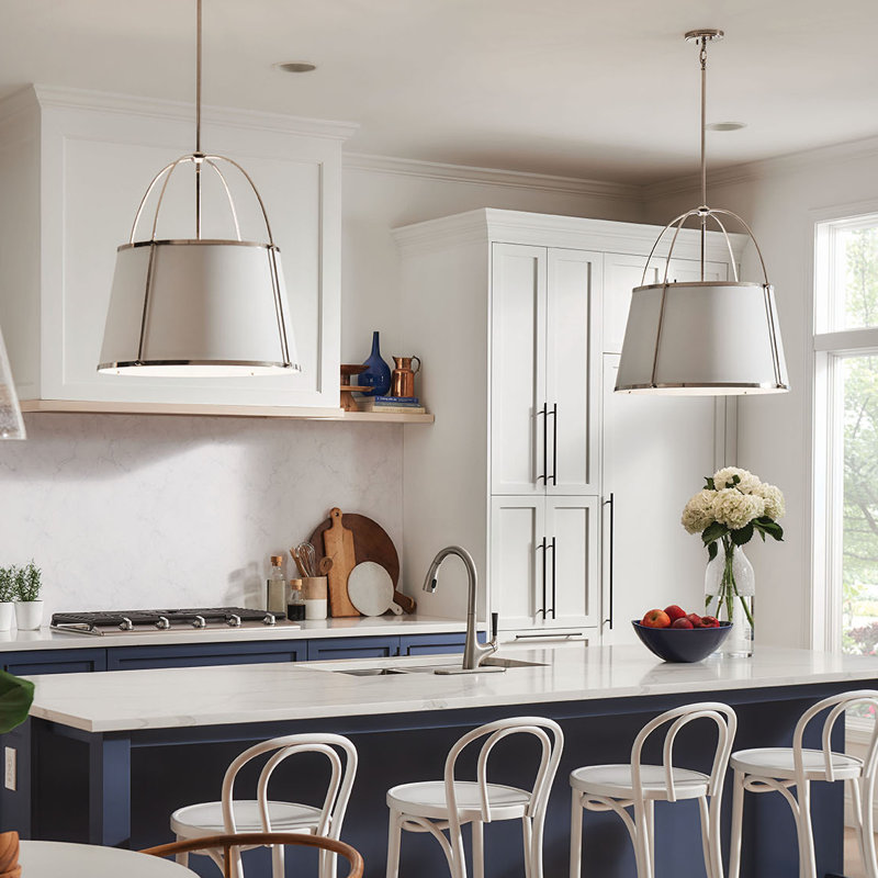Clarke Medium Pendant, Polished Nickel
