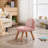 Kids' Sherpa Chair，Bun-Shaped Seat & Back With Solid Wood Legs，Soft Kid Reading Chair,Boy Girls Desk Chairs For Girl Bedroom/Nursery-333135590