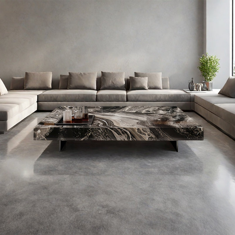 Table basse légère et luxueuse en marbre