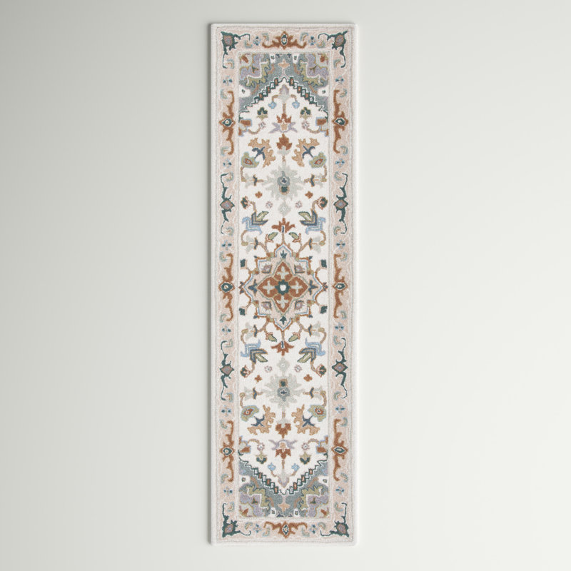 Cangelosi Hand Tufted Wool Oriental Indoor Rug, Runner 2'3" x 12'