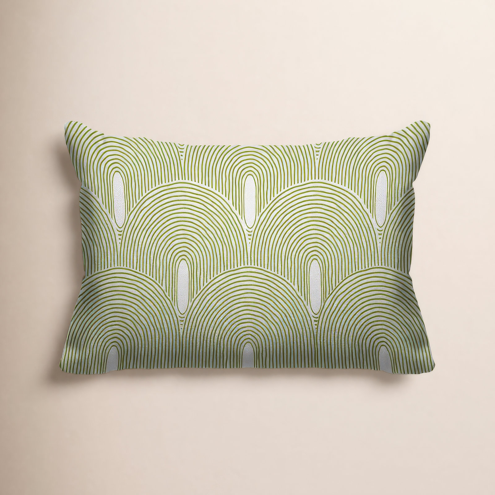 Limpo Starburst Indoor/Outdoor Throw Pillow, Chartreuse, Rectangular, 18"H x 25"W