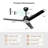 52-inch Outdoor Ceiling Fan With Led Light