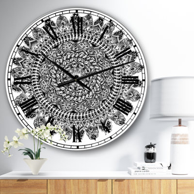 Mandala - grande horloge murale traditionnelle