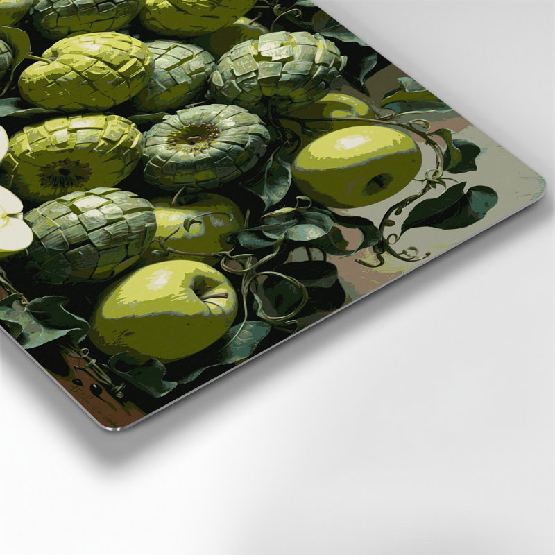 Art mural en métal vert pomme sauvage, H 11 po x l 14 po