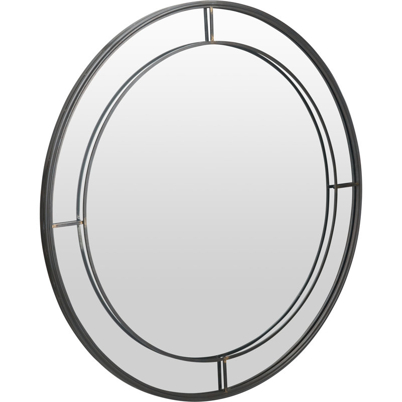 Iron Round Wall Mirror, 254 cm H x 254 cm W