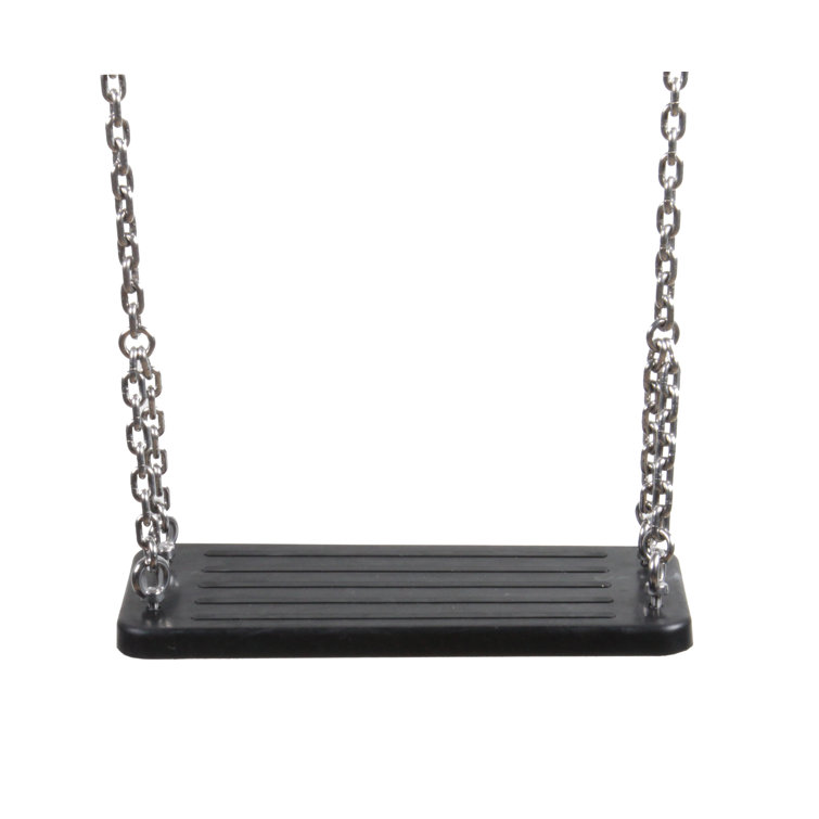SwingKing Rubber Black Belt Swing with Chains