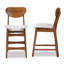 Tabouret de comptoir en bois massif 23,6 po Hollman-692288923