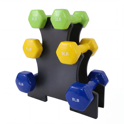 NonSlip Neoprene Dumbbell Set  Home Gym Free Weights for Strength Training  Hand Weights  Multiple Pairs Available