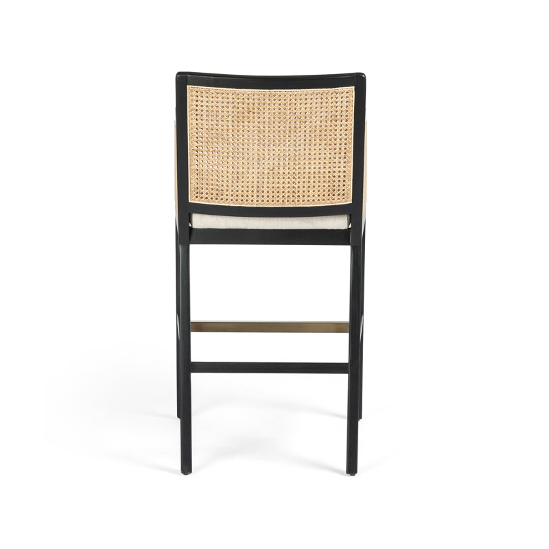 Antonia Counter & Bar Stool, Bar Stool (31.25" Seat Height), Beige, Black/Natural