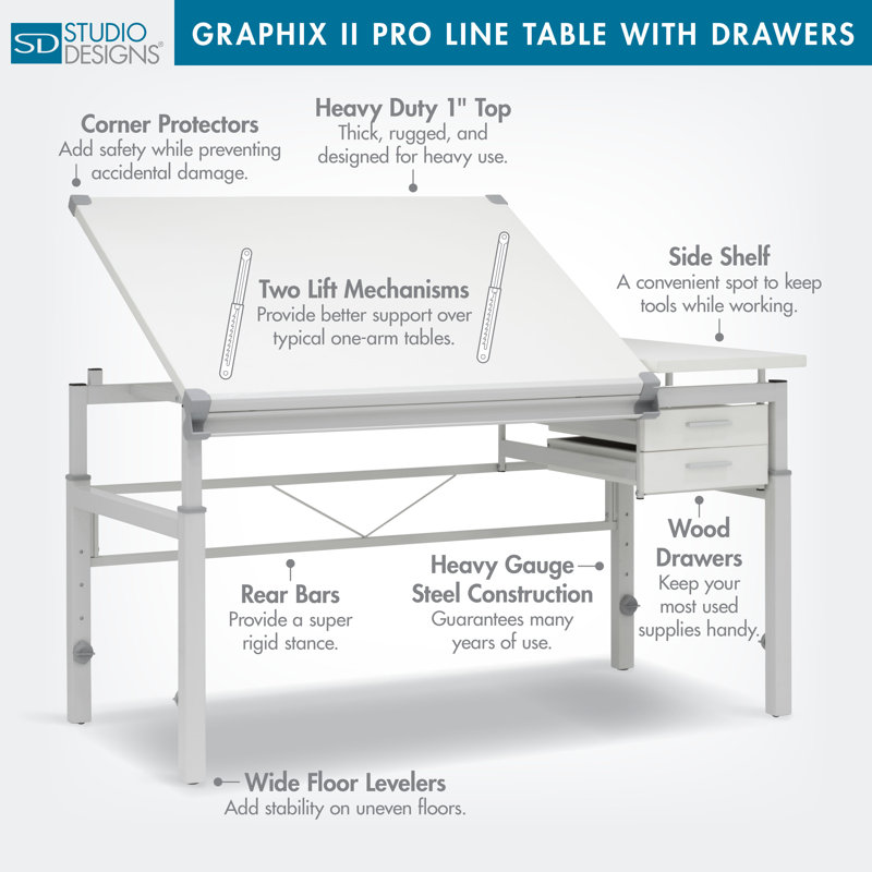 Cowie Adjustable Drafting Table