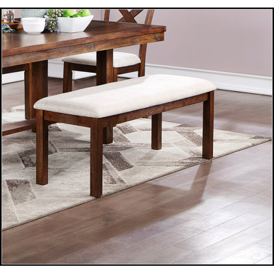 Banc de 1 pièce en bois massif avec finition naturelle et style contemporain