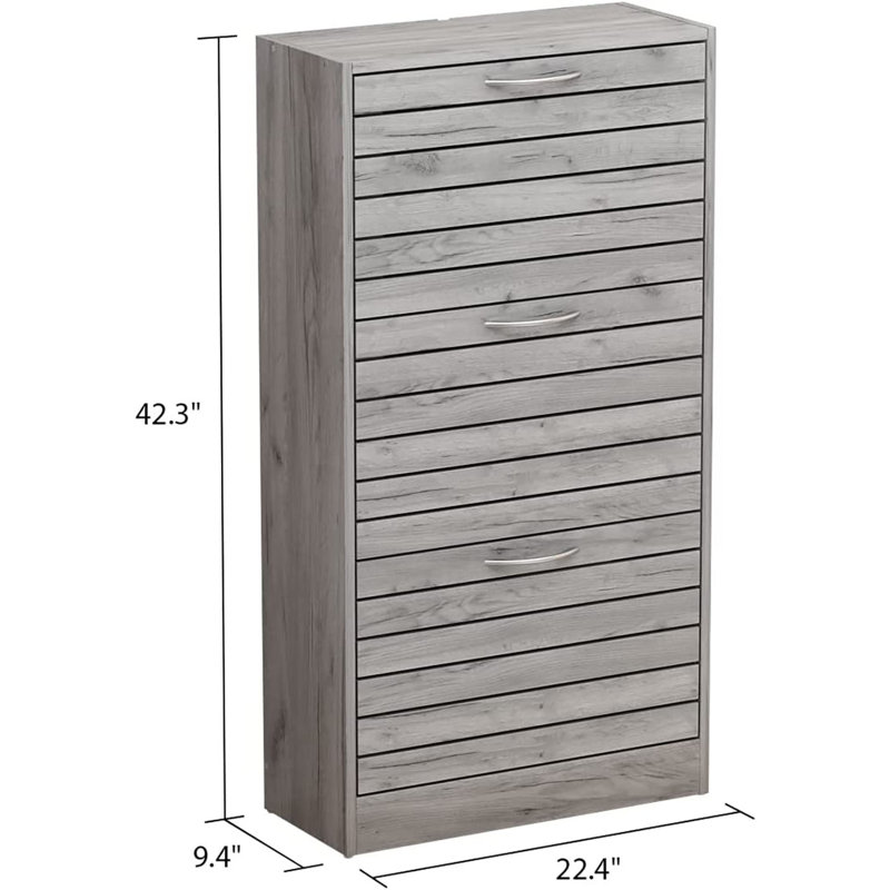 Armoire de rangement pour chaussures 22 Bennes, gris
