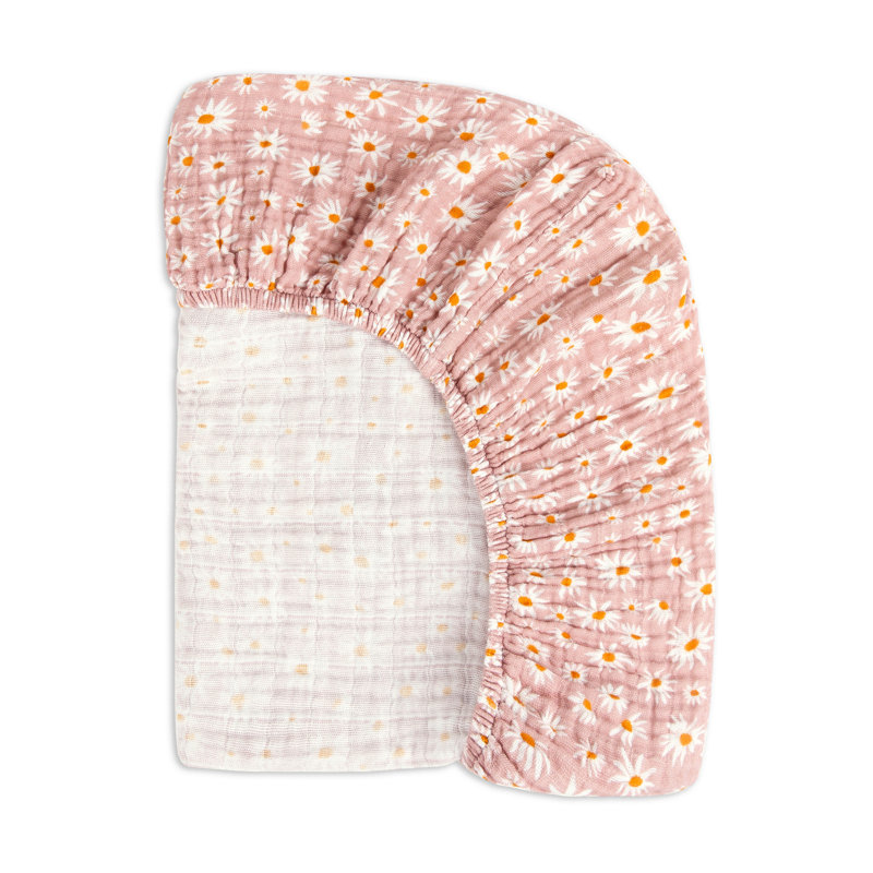 Daisy Muslin Mini Crib Sheet