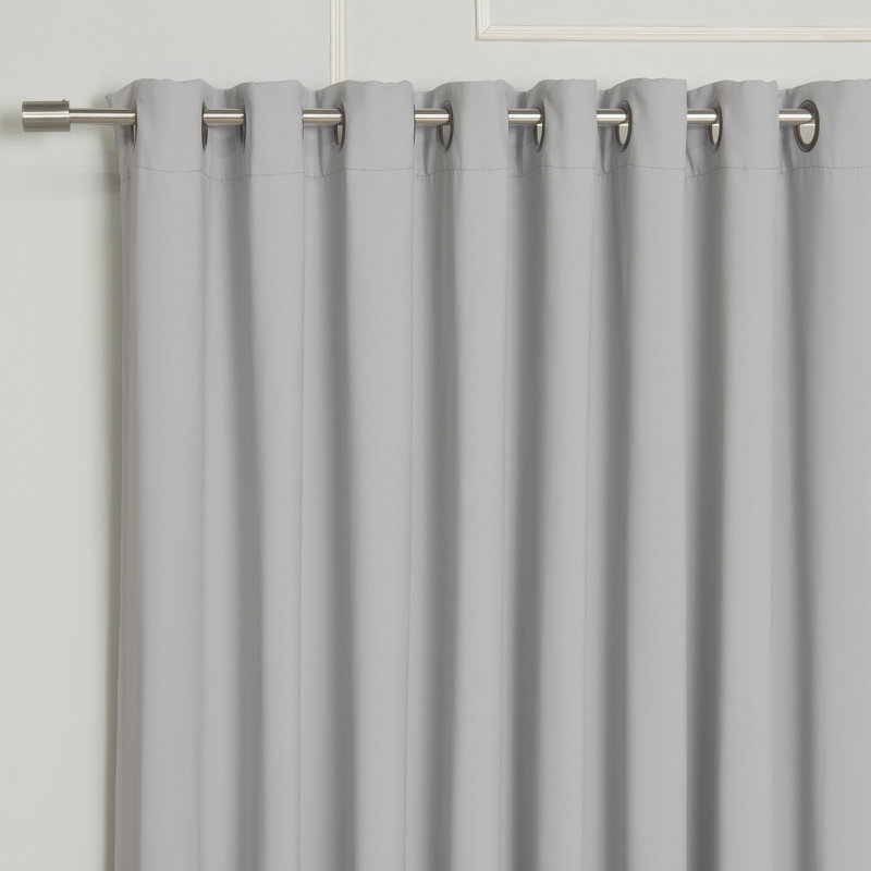 Rideau simple occultant / occultant avec œillets Lucca, Gris clair, l 100 po x L 84 po
