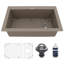 Ensemble d'évier de cuisine à simple cuve encastrable 33 po x 22 po Karran Quartz-50597919