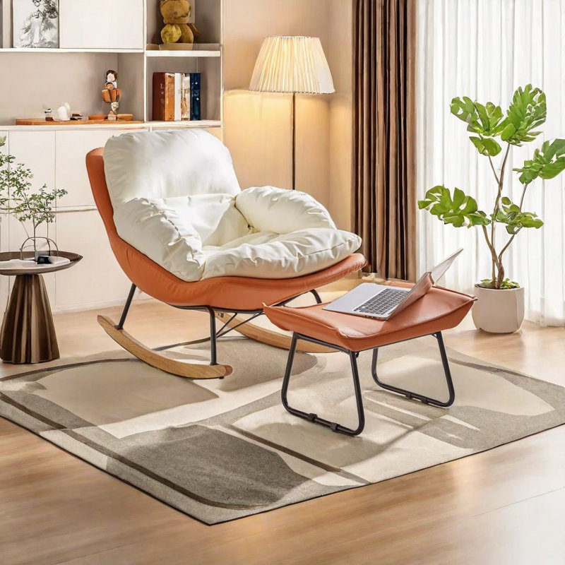 Chaise berçante romantique, Orange
