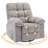 35.4" Wide Oversized Manual Recliner with Massage and Heat, Swivel Rocking Chairs with Side Pocket-839499123