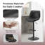 Tabouret de bar réglable en similicuir pivotant avec repose-pieds