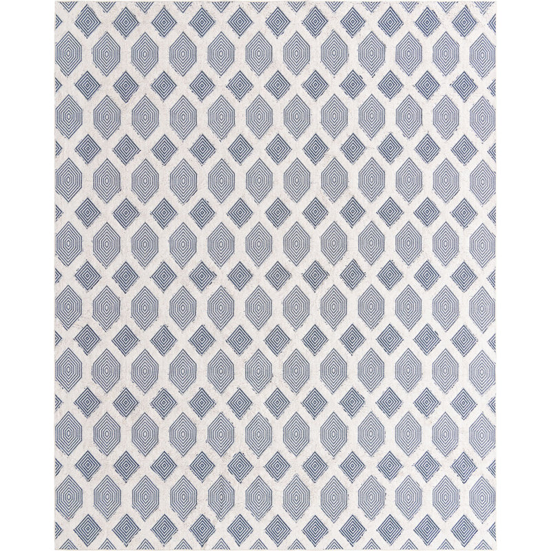 Chapdelaine Cotton Abstract Indoor Rug, Rectangle 9'10" x 12'