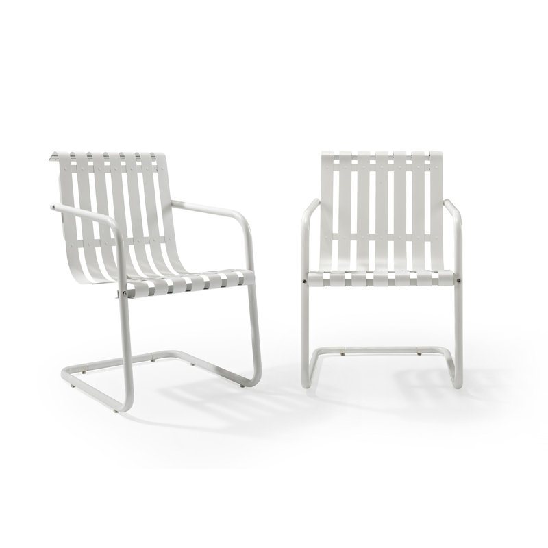 Chaise de patio Burley, Satin blanc