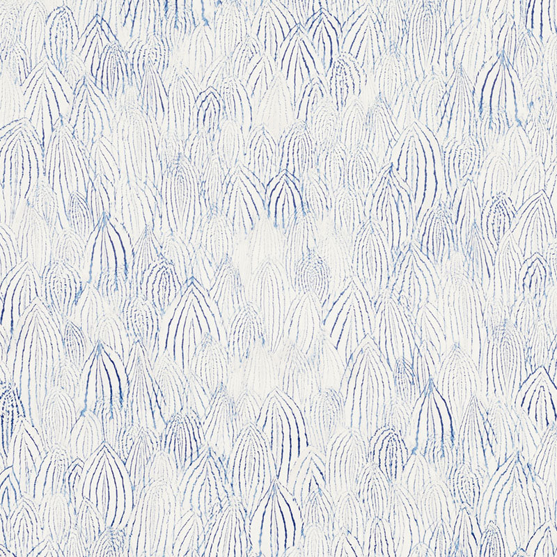 Feathers Wallpaper, Indigo