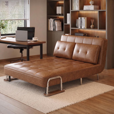 150 cm W Leather Top Console Table