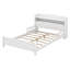 Lit plateforme simple avec tête de lit bibliothèque et capteur de mouvement à DEL, cadre en bois de pin avec garde-corps pour enfants-1695495880-1695495883