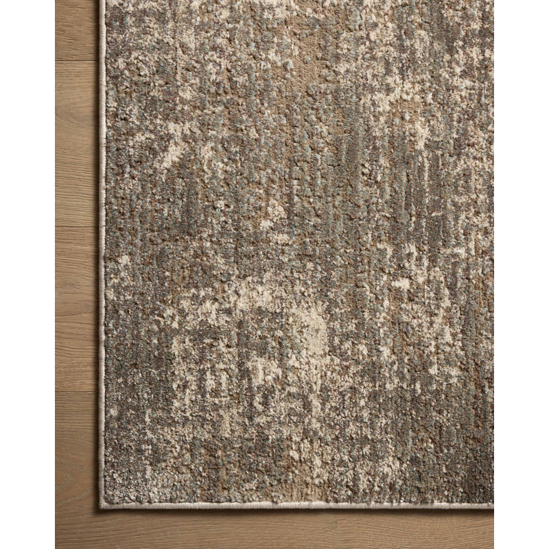 Tapis granite / naturel 17 Stories Manoliu, Rectangle 11 pi 6 po x 15 pi