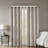 Knitted Jacquard Damask Total Blackout Grommet Top Curtain Panel(Only 1 Pc Panel)-712966111-712966105