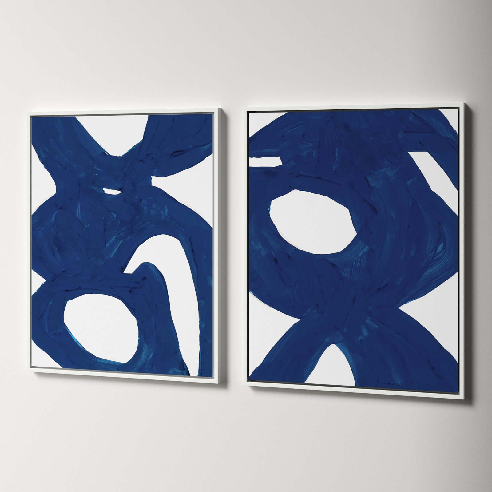 Goodall "Blue Harmony" 2-Piece Print Set, 20" H x 32" W, White