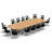 Rectangle 14 Person 80'' L Training Table and Chair Set with Cable Management-86134199