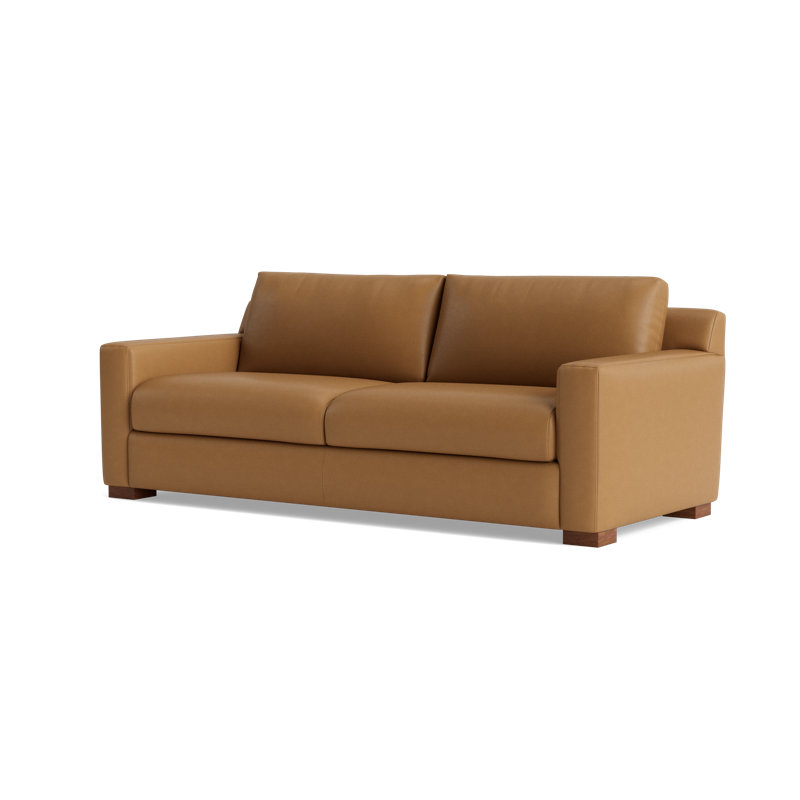 Catalina Leather Sofa (85") , Leather - Butterscotch