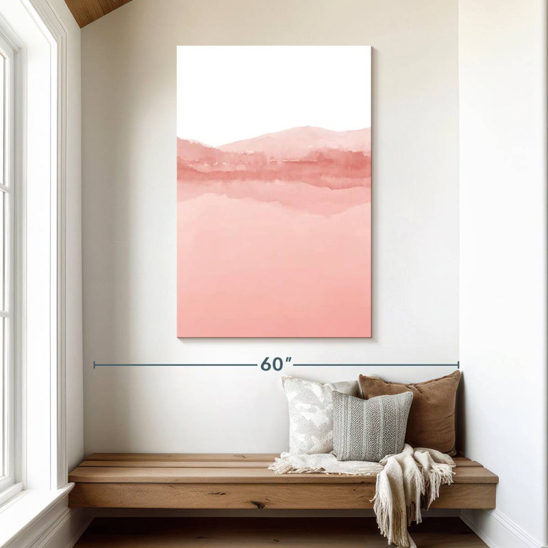 Aquarelle Avery II, nuances de rose I, H 48 po x l 32 po