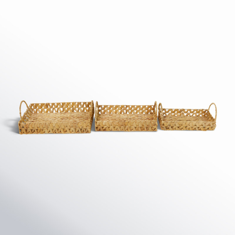 Harpswell Wicker Tray - Set of 3