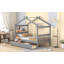 Lit simple en bois avec tiroirs, noyer-115264537
