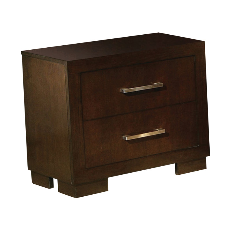 Hearne Cappuccino 2-Piece Bedroom Set with Nightstand, King