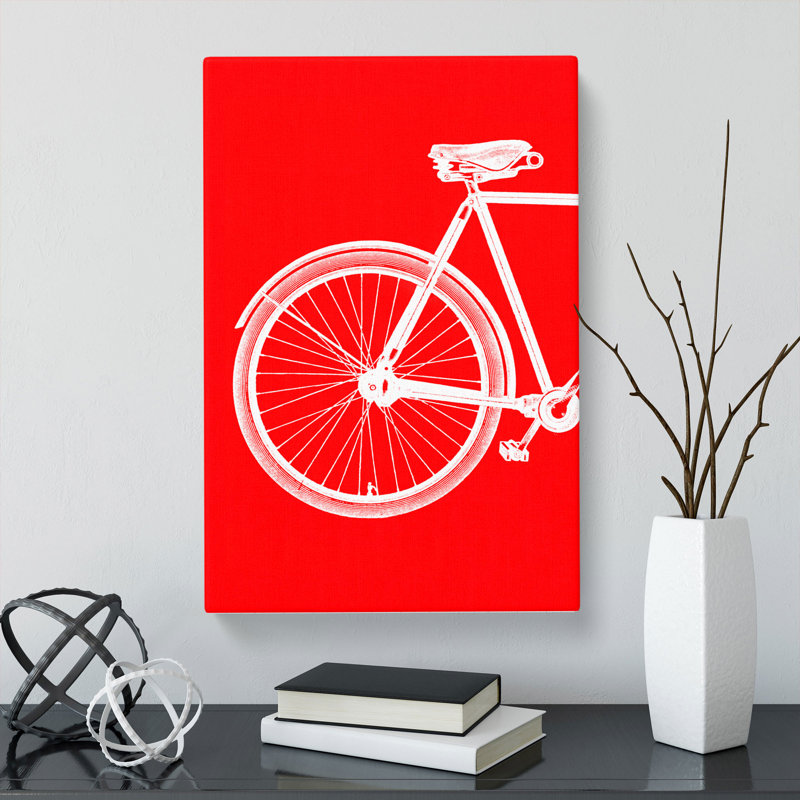 Bicycle Abstract No.1 - Wrapped Canvas Print, 76cm H x 50cm W x 3cm D