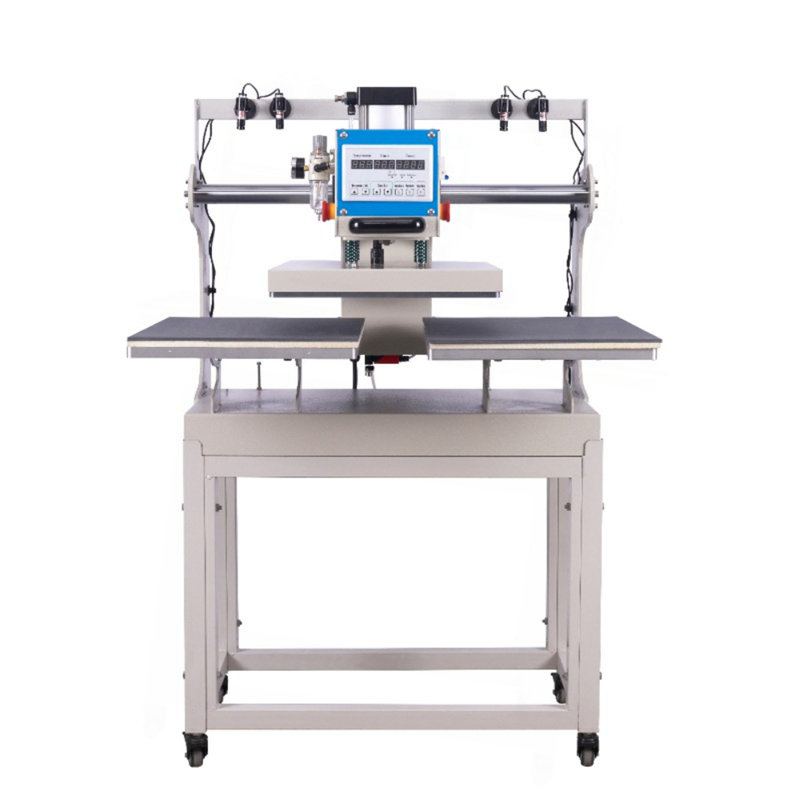 Presse à double plateau coulissant pneumatique 16X24 avec positionnement infrarouge et compresseur d'air intégré