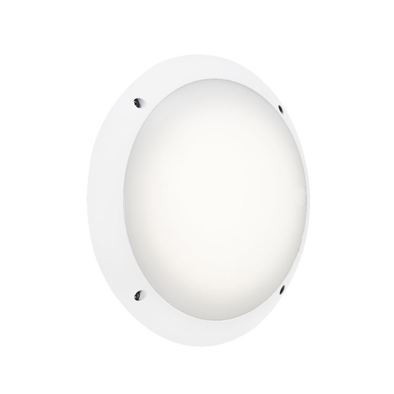 Telly 1 - Bulb Outdoor Bulkhead Light, White, LED