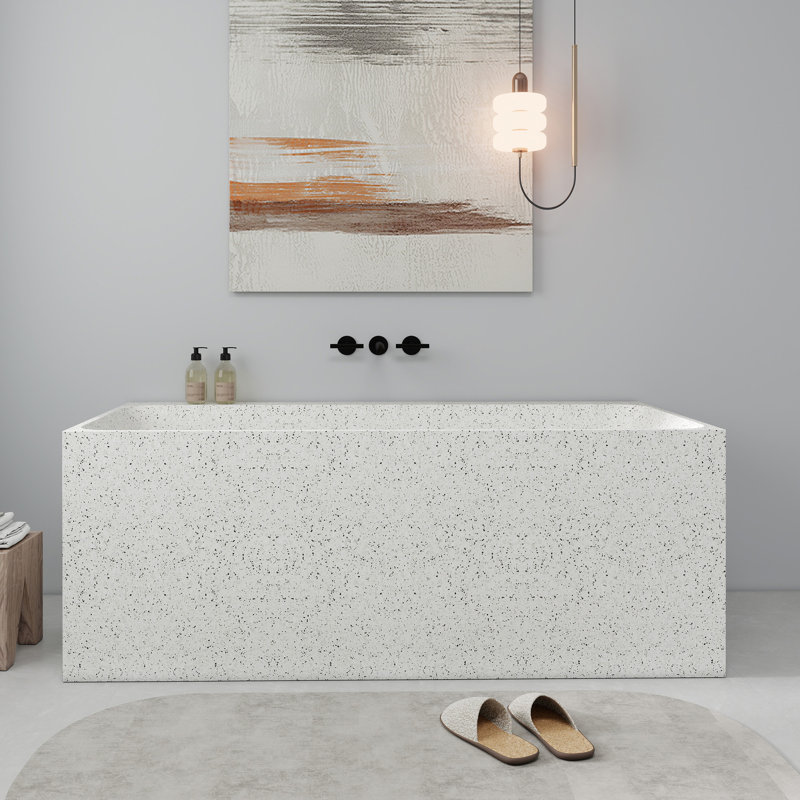 Baignoire de trempage extérieure autoportante 63 po Terrazzo