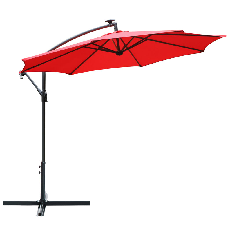 Parasol en porte-à-faux 10 pi Chicago, Rouge
