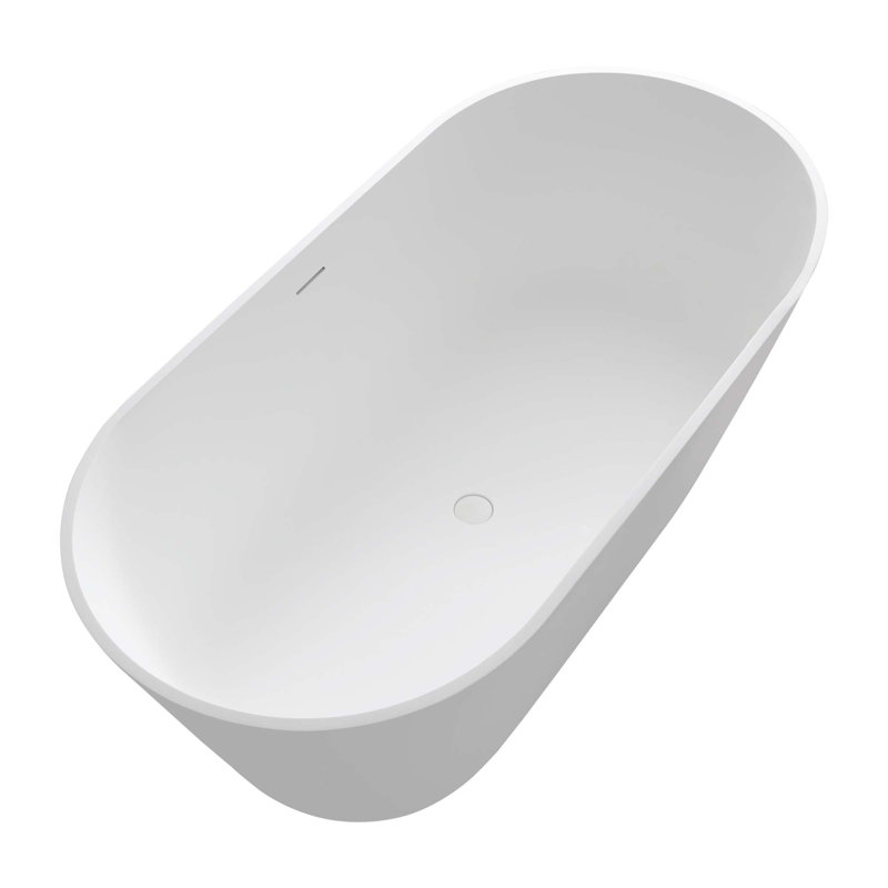 63" Solid Surface Soaking Bathtub