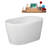 47" Streamline Soaking Freestanding Tub and Tray With Internal Drain-101688625
