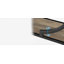 Console industrielle de 55 po - Canapé d'entrée long et étroit avec structure en métal géométrique et plateau en bois gris rétro, parfait pour un décor moderne et rustique