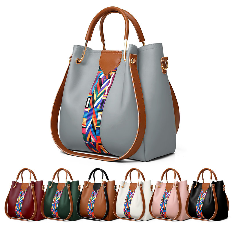 4 pièces / ensemble femmes sac à main en cuir pour femme, Grey