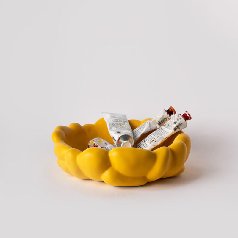 Cloud Handmade Eartenware Decorative Bowl, Freesia Yellow