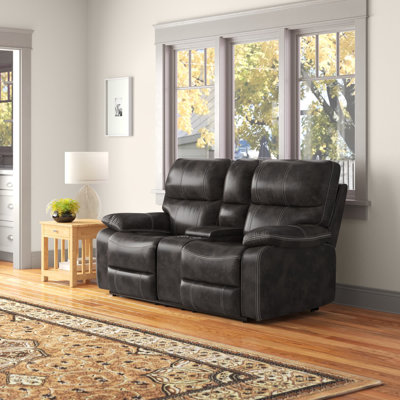 Houghtaling 74.8'' Faux Leather Power Reclining Loveseat