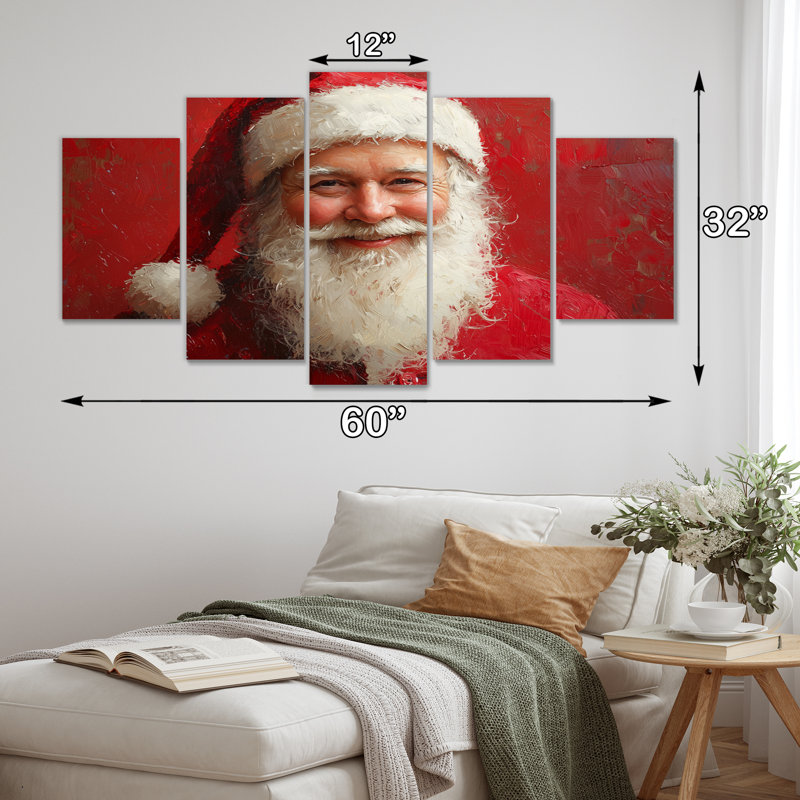 «Santa's Red suit for Christmas II - Christmas Santa», ensemble de reproductions d'art mural