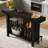 Modern 2-Tier Bar Table Footrest Home Bar Unit Corner Mini Coffee Bar Cabinet Kitchen Pub-1846060485